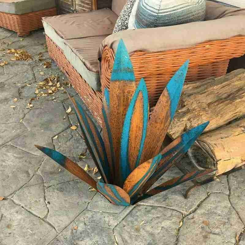 Tequila – Sculpture rustique en métal pour décoration de maison, bricolage, jardin, maison, cour, feuilles d'extérieur, 9 pièces, Y4L8