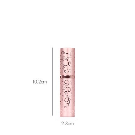 10Ml Parfum Spray Fles Luxe Relief Art Aluminium Rotatie Mini Draagbare Vloeibare Verstuiver Lege Fles Verpakking: Pink