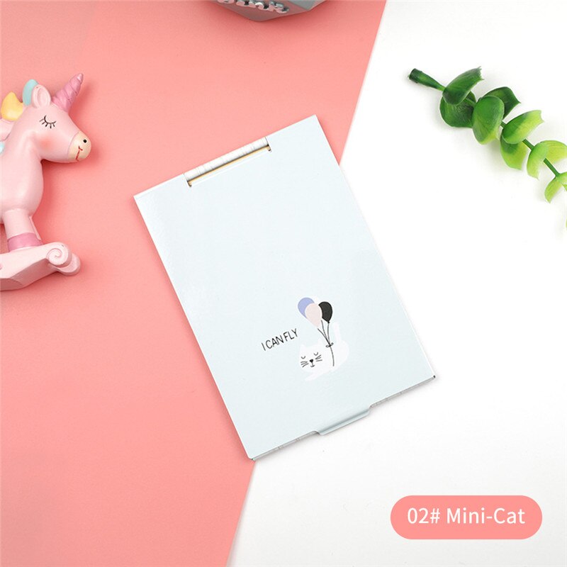 Mini ultradunne make-upspiegel opvouwbare rechthoekige zakspiegel cosmetische spiegel bureau compacte zak kappersspiegel: 02