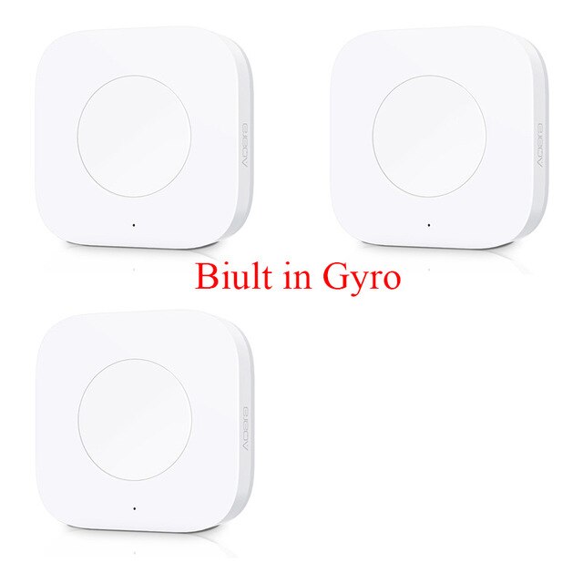 Aqara smart trådløs bryter nøkkel innebygd gyro multifunksjonell fjernkontroll zigbee wifi bryter for xiaomi mijia smart hjem: Innebygd gyro 3 stk
