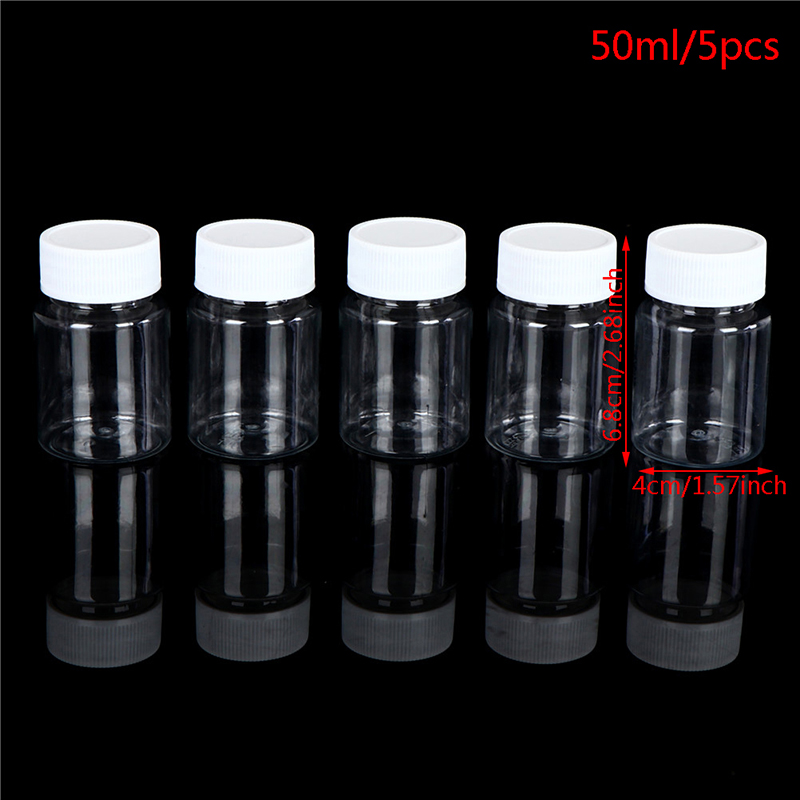 5Pcs Hervulbare Flessen 15Ml/20Ml/30Ml/50Ml/100Ml/150ml/200Ml Plastic Pet Clear Lege Seal Flessen Container: Donker Kaki