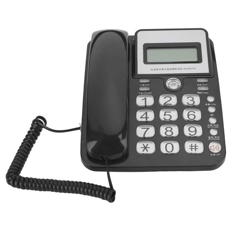 AEQ96754 Home Office Telephone Single Line Corded Desk Phone with Caller ID Time Display telefono