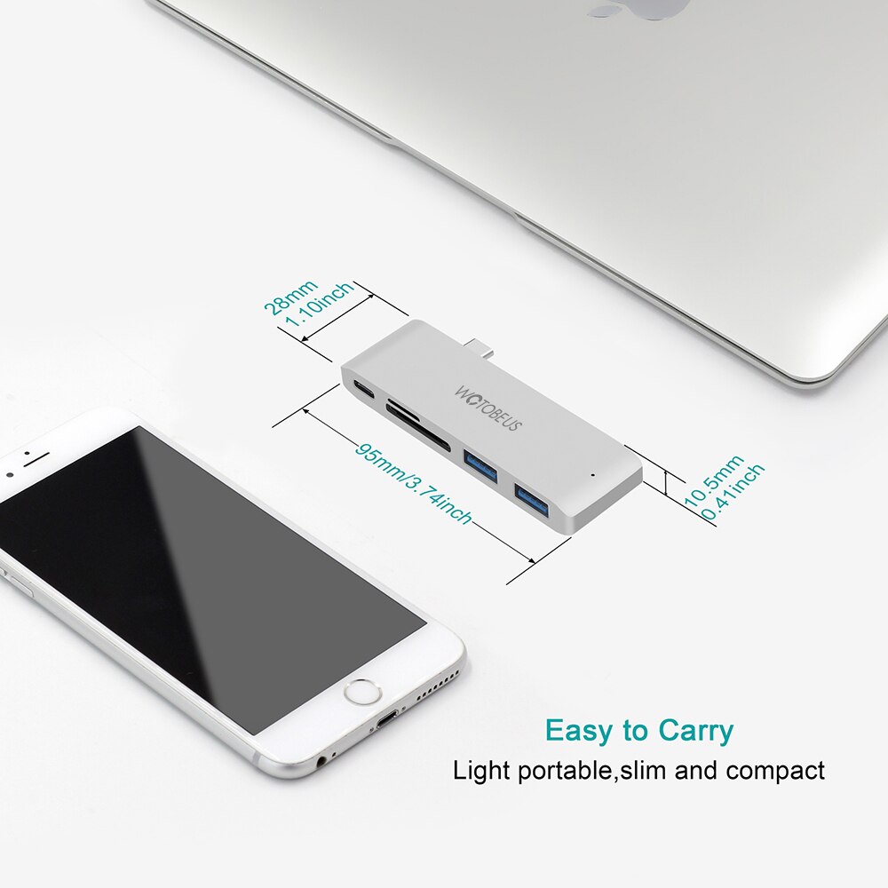 WOTOBE USB HUB Docking Station HUB HDMI Adapter 5 in 1 USB C to USB 3.0 Dock for MacBook Pro Accessories USB-C Type C Hub