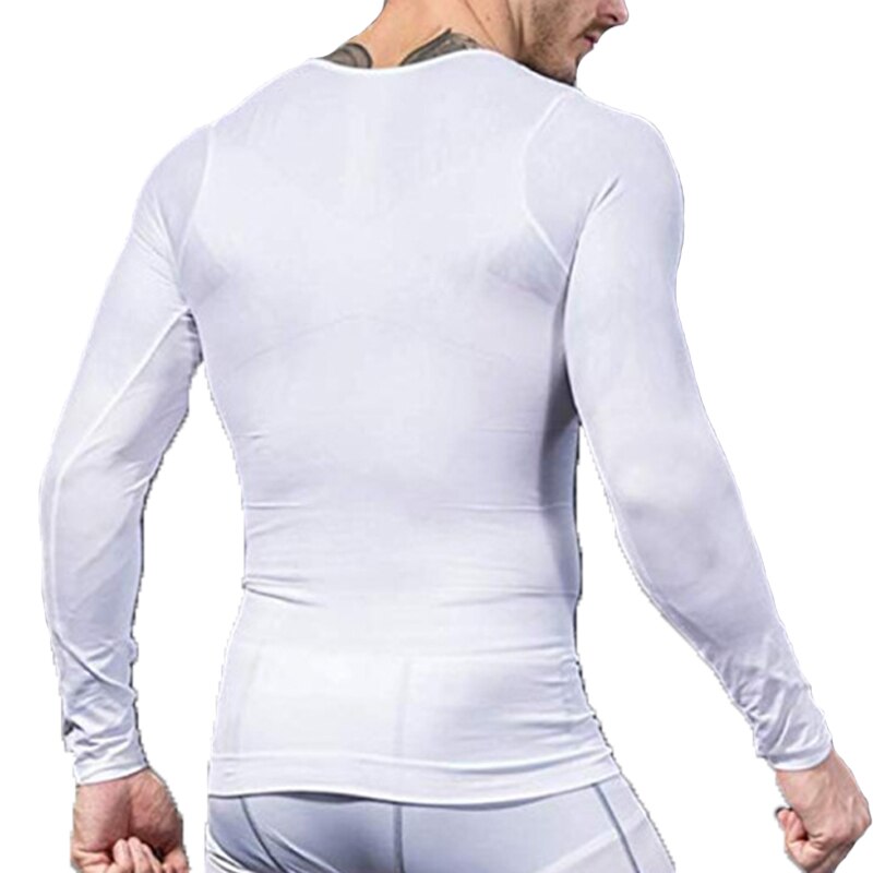 Cxzd Mannen Effen Kleur Afslanken Shaper Corrigerende Houding Buik Controle Compressie Man Modeling Body Vet Burnning Borst Corset