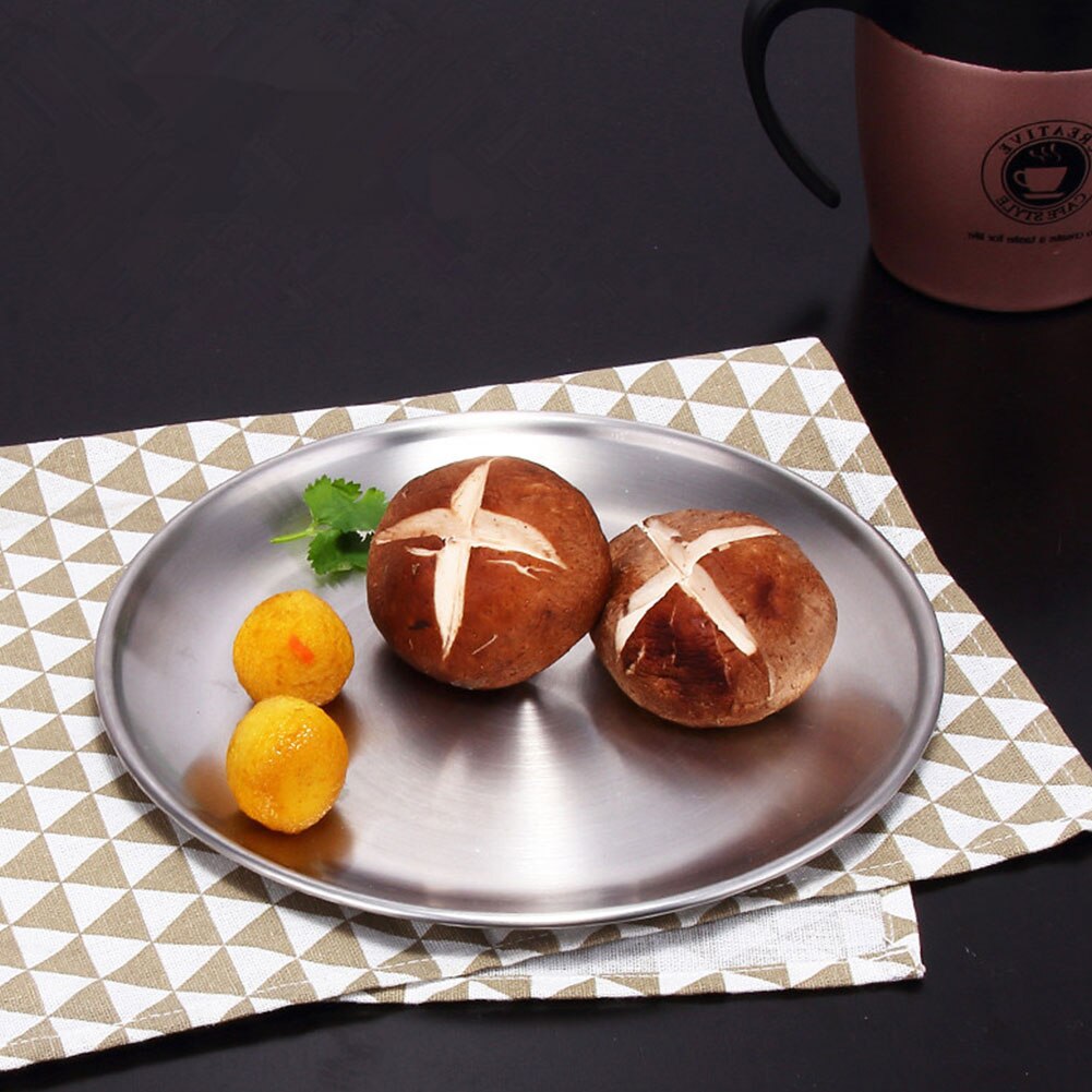 Diner Platen Siliver Dining Plate Europese Stijl Serveren Gerechten Ronde Plaat Cake Lade Westerse Steak Ronde Lade Keuken Platen