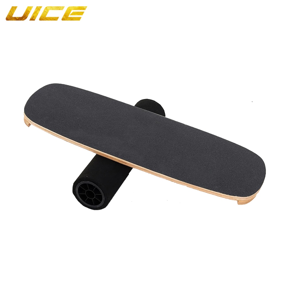 Wooden Balance Board Yoga Twisting Fitness Balance Plate Core Workout For Abdominal Waist Legs Muscles Roller- Board Balancing