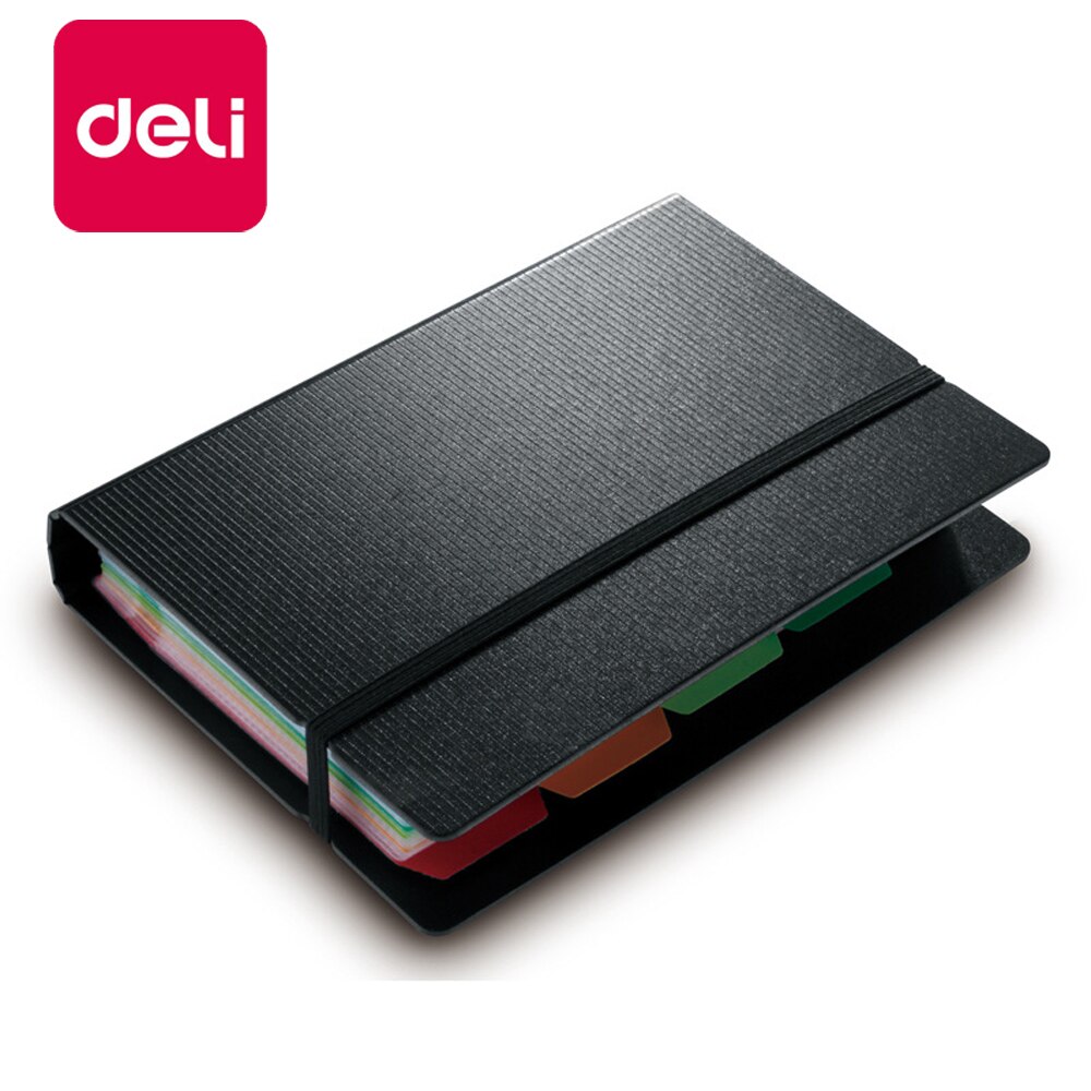 Deli 1PCS Name Card Stock 120 Collecting Capacity Color Classification Label Page Transparent Card Book Office