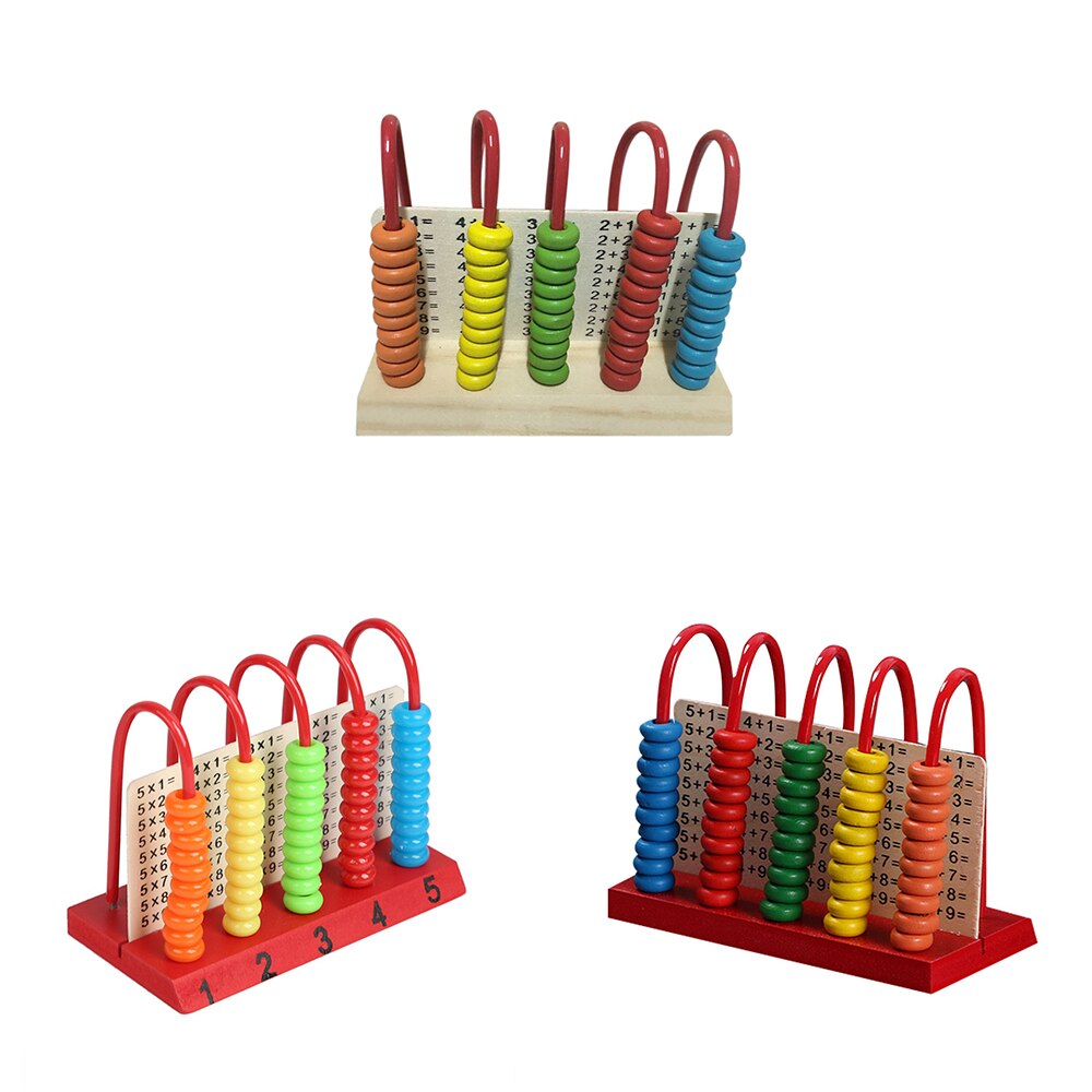 Juguetes de madera para niños, cuentas para contar matemáticas, juguete educativo de aprendizaje