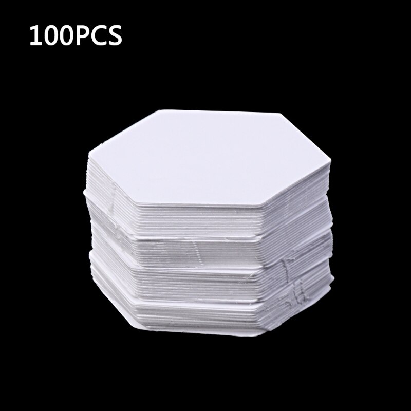 100Pcs Hexagon Sjablonen Voor Patchwork Papier Quilten Naaien Craft Diy Zes Maten: 22mm