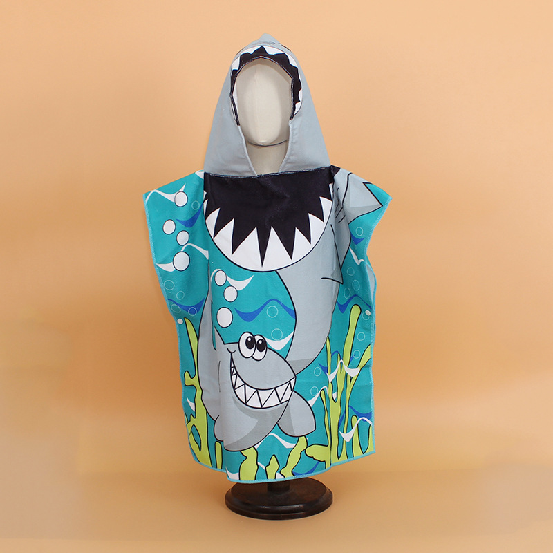 Poncho para niños y bebés, albornoz con capucha, Toalla de baño con capucha, toallas de baño de playa, Toalla de baño de secado rápido,: 14