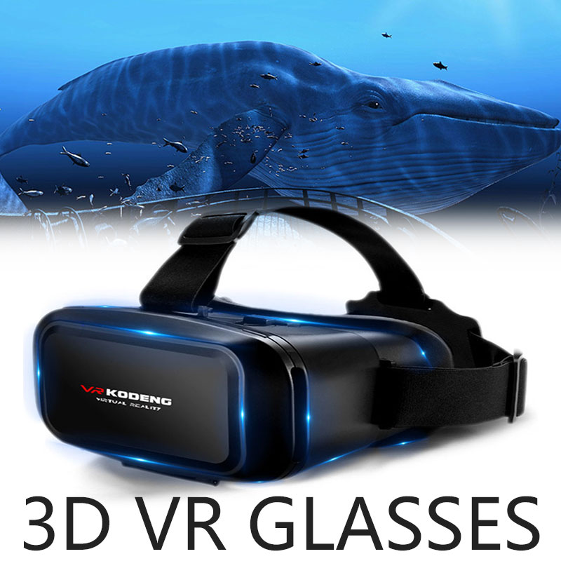 VR Headset Glasses Focus Adjustment KODENG Multifunctional 3D VR Glasses Mobile Phone 4.5~6inch Smartphone Head-Mounted Movies