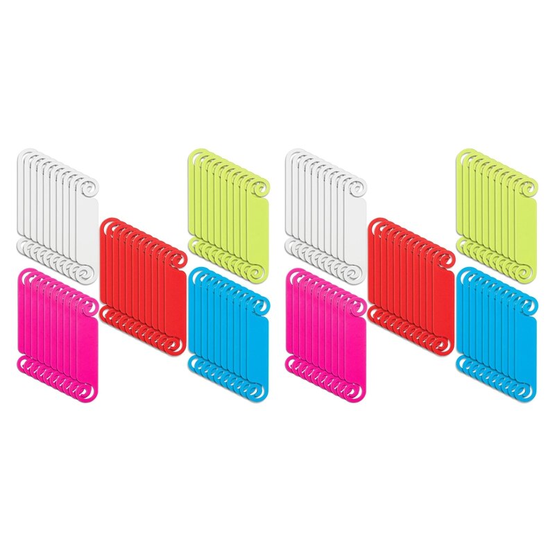 Jfbl 150 Pcs Kabel Tags Kabel Management Tags Multicolor Cable Labels - 50 Stuks 6X1.3X0.2cm &amp; 100Pcs 6.3X1.3X0.2Cm