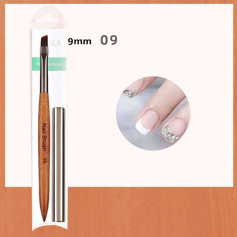 Juego de pinceles para decoración de uñas, 12 Uds., pincel para delineador de uñas, bolígrafo para pintar uñas, pinceles acrílicos para Gel UV, herramienta de manicura ombré de cristal, pincel para uñas: Chocolate