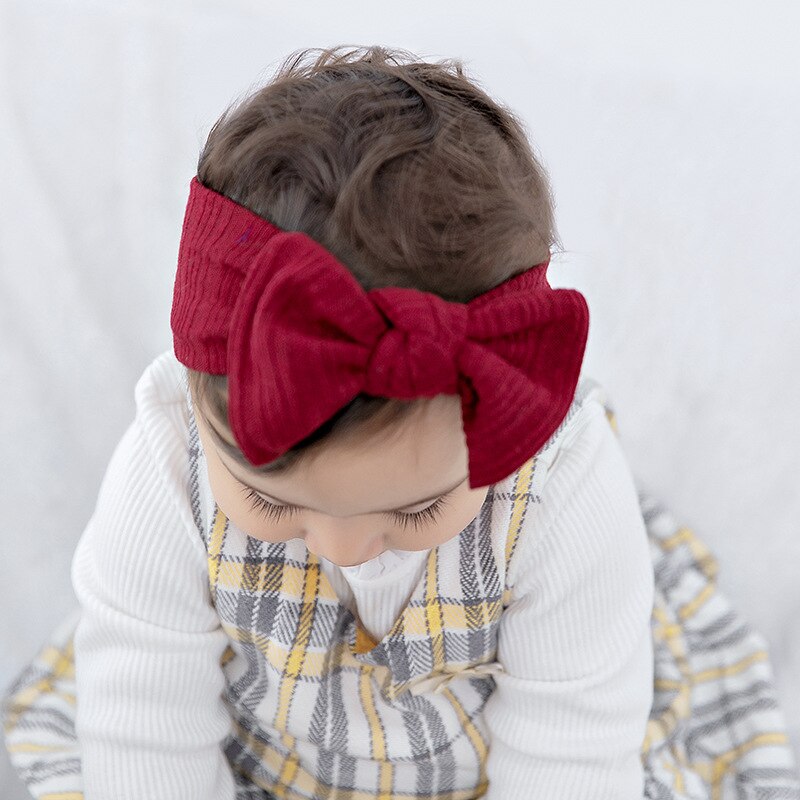 Winter Baby Hoofdband Wollen Meisjes Wide Headwrap Snoep Kleur Kinderen Oor Warmer Haarbanden Pasgeboren Tulband Zachte Hoofdbanden