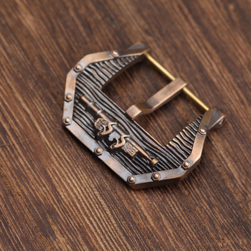 Boucle en Bronze pour sous-marin, boucle de bracelet en cuir Bronze approprié de 22 24 26MM, accessoires de montre en Bronze gaufré