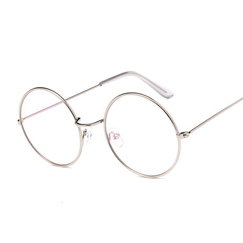 Gafas redondas Vintage para mujer, montura de Metal Unisex, lentes ópticas de círculo negro Retro, lentes transparentes, gafas de gusano