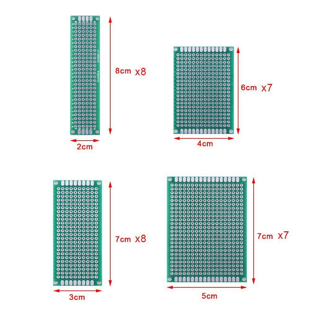 30 sztuk dwustronna płytka drukowana prototyp zestaw 4 rozmiary płytka z 20 sztuk 40 Szpilka 2.54mm męnarty i złącze nagłowne żeńskie f