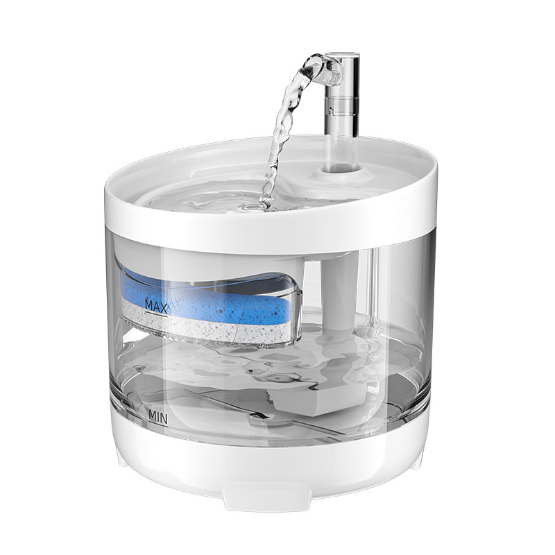 Cat Water Fountain with Faucet Automatic Dog Water Filter Dispenser Clear Faucet Drinker for Cats Pet Drinking Bowl Auto Feeder