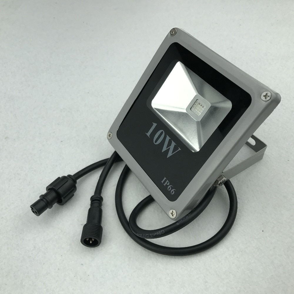9W high power led WS2811 controlled RGB flood light;addressable;IP66;with 3 core black xConnect pigtail
