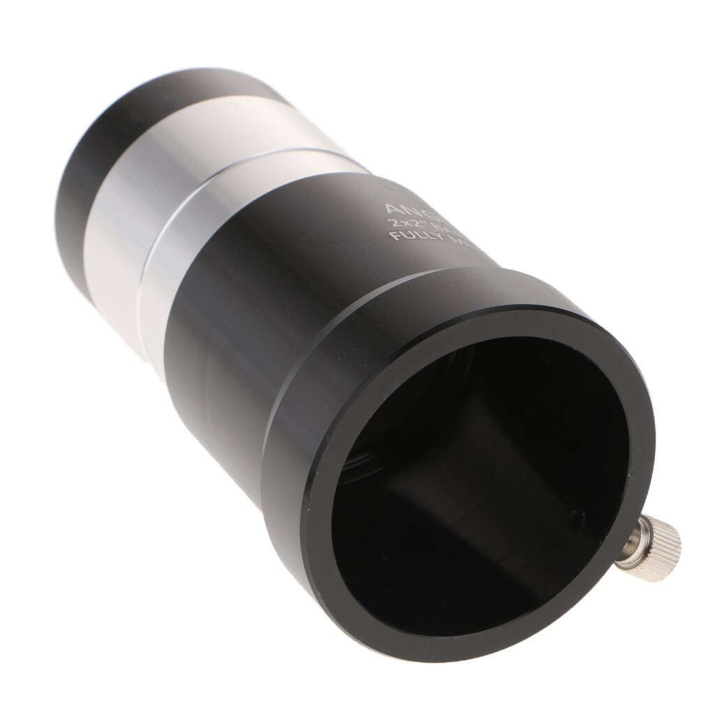 Telescope Eyepiece Barlow Lens 2X Magnification 2 Inch 4-Element Clear Image Fully Multi-coated Purple Film T Ring Adapter