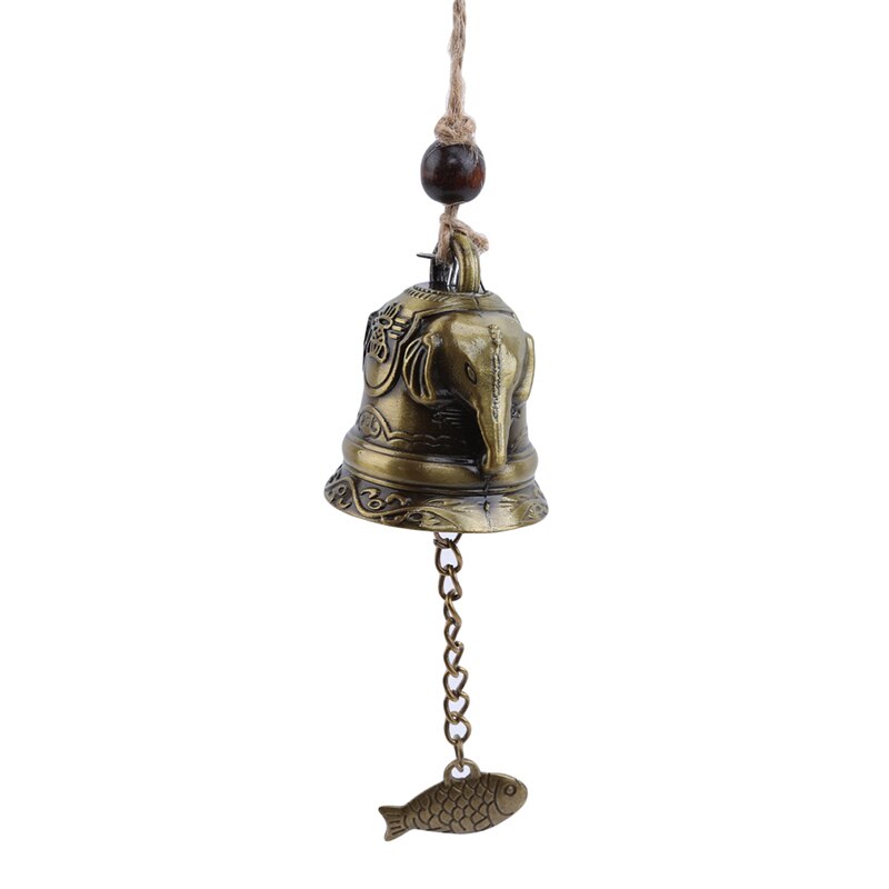 Blessing Bell Luck Feng Shui Bell Blessing Good Luck Fortune Hanging Wind Chime Decorative Pendant: Elephant