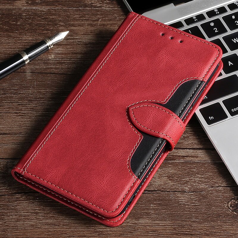 Mi 11 T 11 T T11 Pro 5G Luxe Case Leather Card Slot Wallet Boek Skin Voor Xiaomi 11 T Pro Case Mi 11 T T11 Telefoon Cover Magnetische: Mi 11T Pro / Red