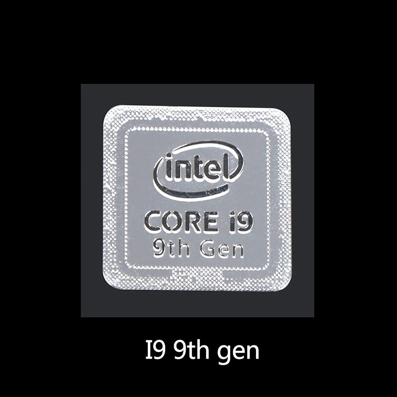 10th Generation Intel Core I9 I7 I5 I3 CPU Metal Sticker Laptop Logo Sticker Home School Office: 19 9th gen