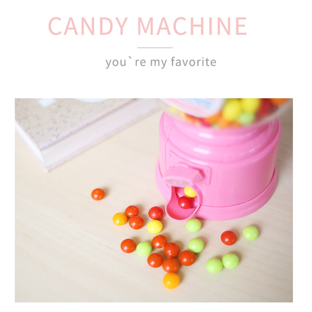 Sweets Mini Candy Machine Bubble Gumball Dispenser Coin Children Coin Bank Cans Toy For Kids Christmas Birthday