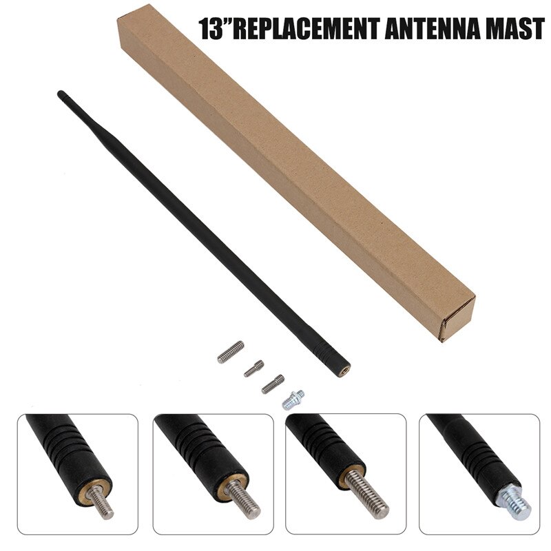 13" Screw-in Rubber Antenna Mast For Jeep Wrangler JK 1997 Signal Aerial Amplifier Booster FM AM Vehicle Radio /