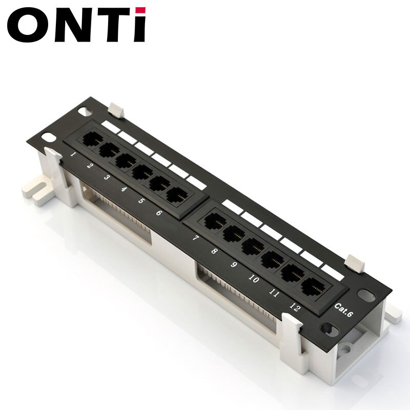 ONTi Network Tool Kit 12 Port CAT6 Patch Panel RJ45 Networking Wall Mount Rack Mount Bracket