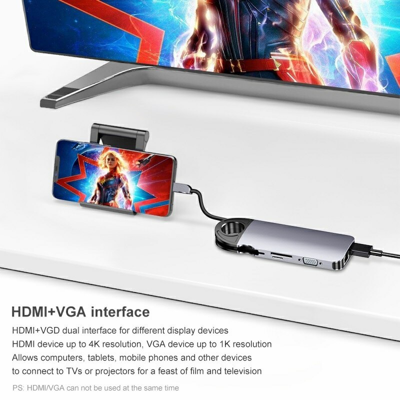 Type -c multi usb 3.0 hdmi adapteri telakka kannettavalle tietokoneelle usb-keskitin ноутбук планшет флешка планшеты أجهزة الكمبيوتر المحمتر المحمتر المحم
