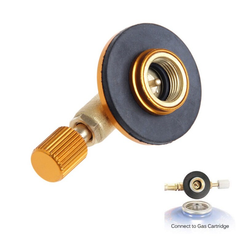 Outdoor Roestvrij Staal Camping Gasfornuis Veilig Switching Opladen Opblaasbare Adapter Voor Platte Tank Vloeibaar Gas Cilinder