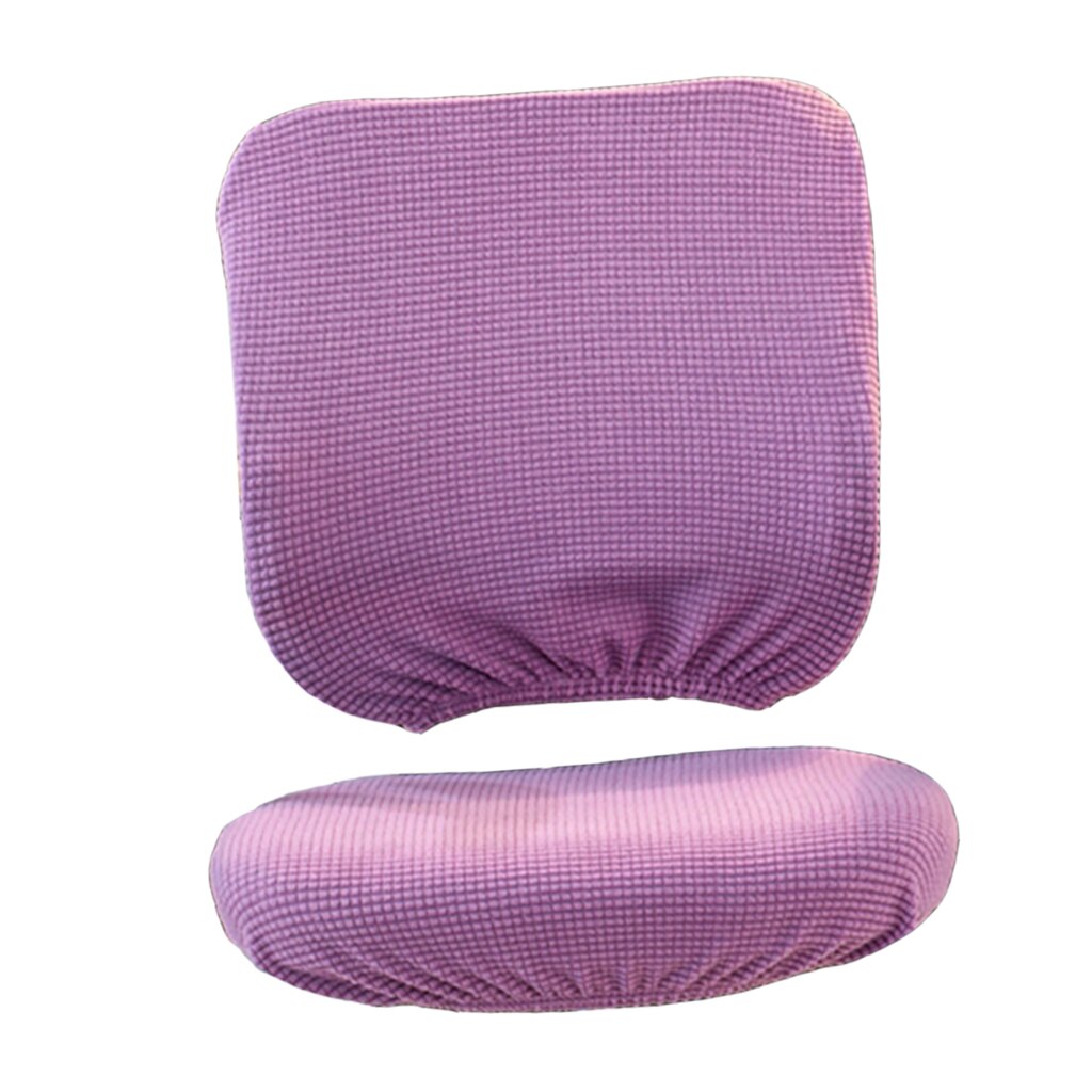 Soft Stretch Office Computer Desk Chair Cover Universal Seat Slipcover Decor: Purple