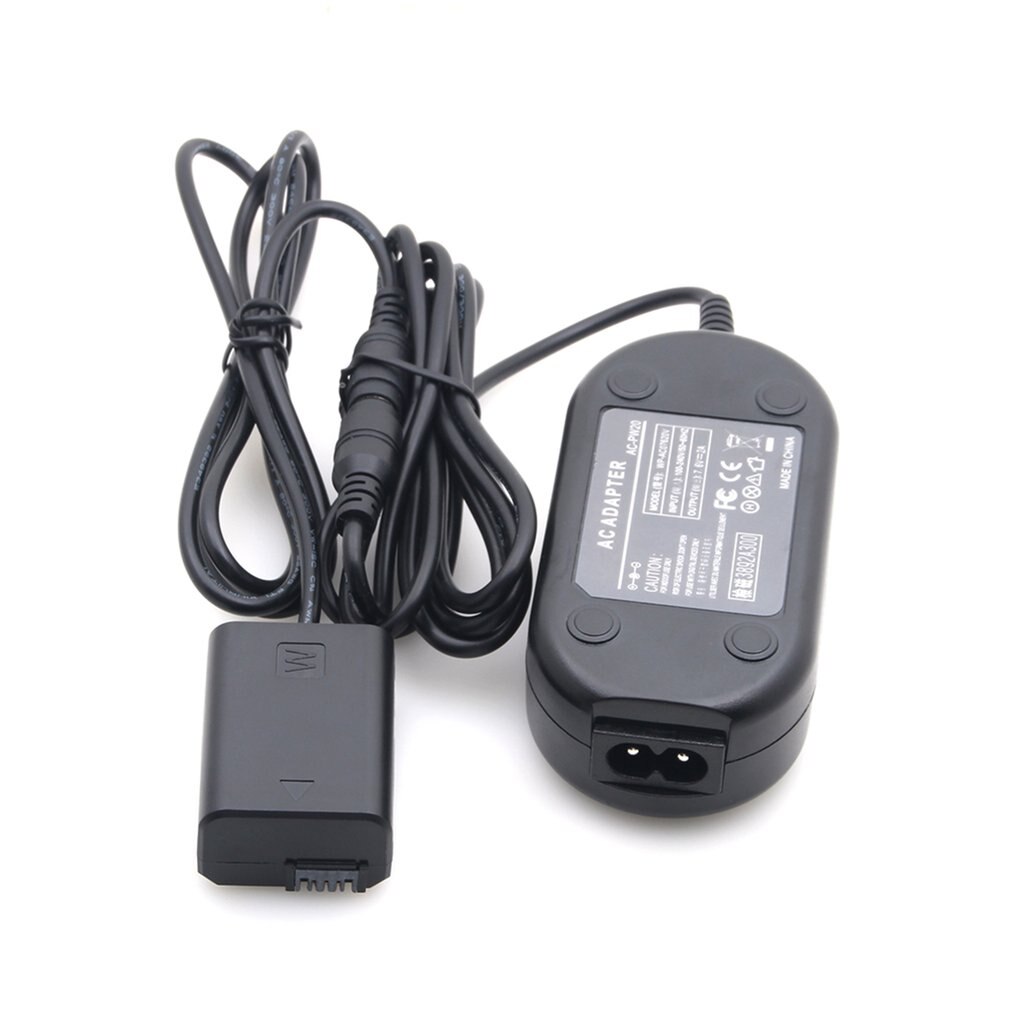 NP-FW50 Dummy Battery Full Decoding DC Coupler External Power Supply with AC-PW20 Charger Adapter for Sony A6000 A6300 A6500