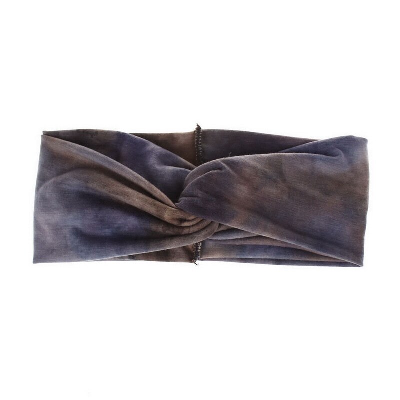 Vrouwen Geknoopt Hoofdband Bohemen Gradiënt Brede Stretch Mode Haarband Voor Meisje Elastische Tulband Koreaanse Spa Sjaal Accessoires