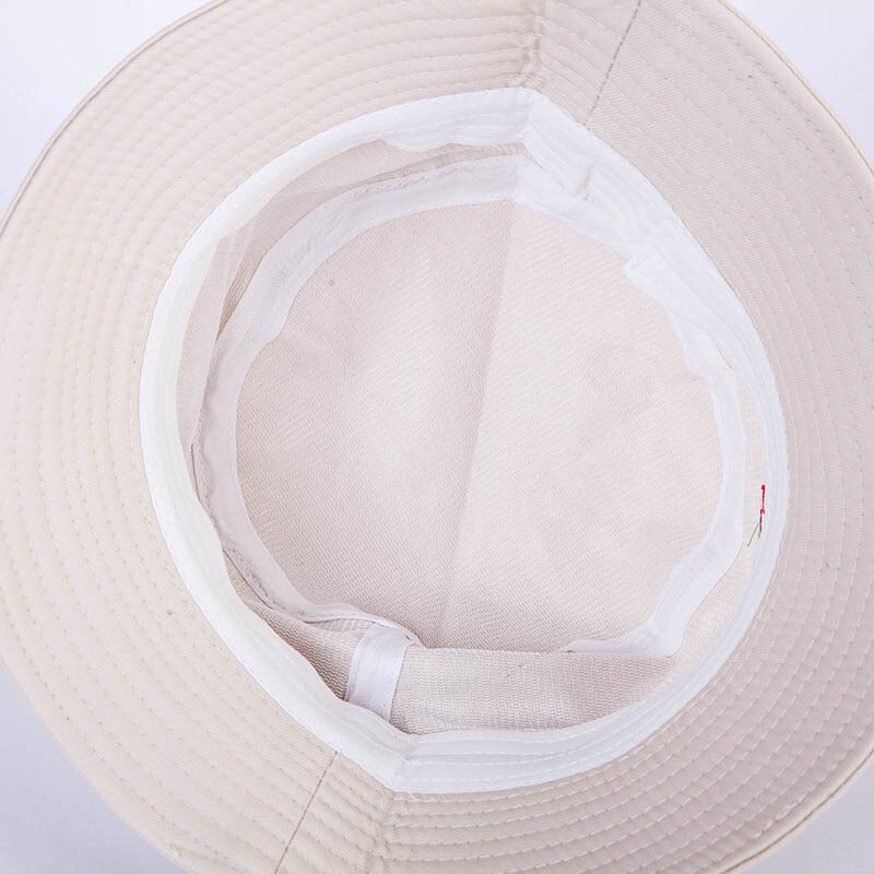 Bonito bordado de fresa con letras para chica, sombrero de pescador para mujer, y plegable, a la para actividades al aire libre, gorro de lavabo, gorro de sol, gorros