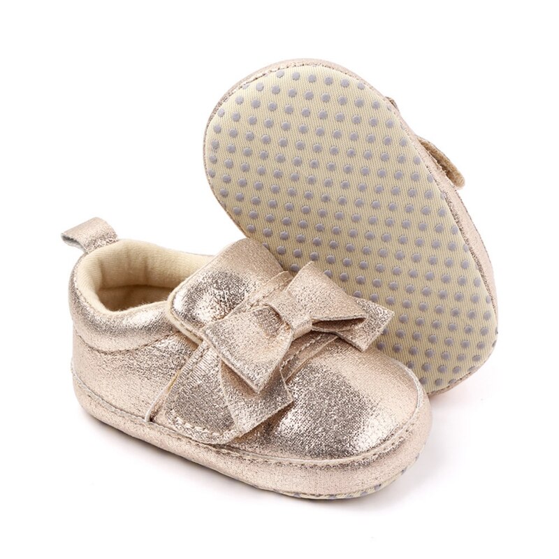 Herfst Baby Meisjes Schoenen Strik Prinses Stijl Anti-Slip Peuter Zachte Zolen Casual Eerste Walking Schoen Voor Baby/