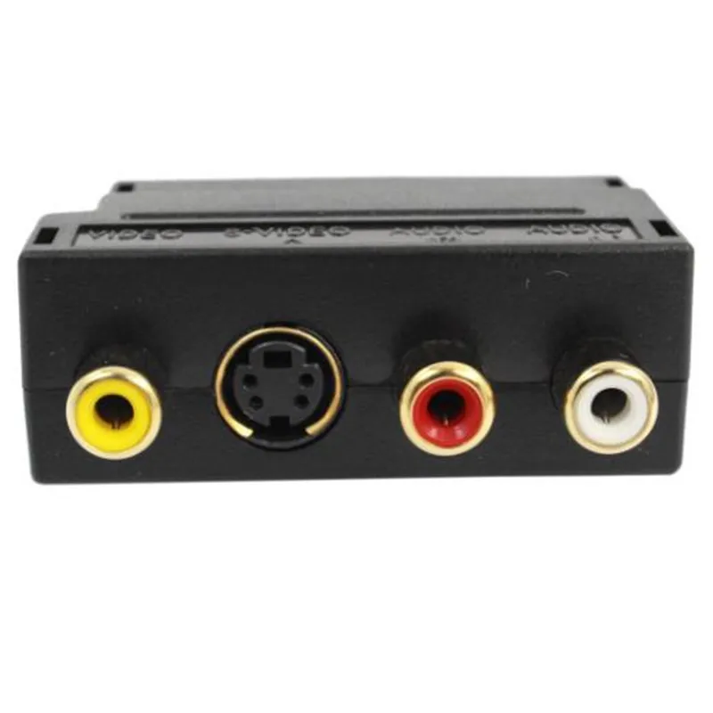 RGB SCART Stecker auf 3 RCA Buchse AV Audio- Video M-F Adapter Konverter für TV VCR Scart Adapter, mit Schalter, Stecker