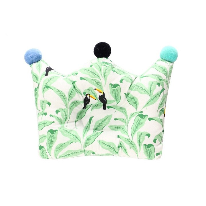 Dégagement tête Protection coussin oreiller -né bébé oreillers coton couronne enfants oreiller soutien Concave sommeil positionneur: Fresh green plants