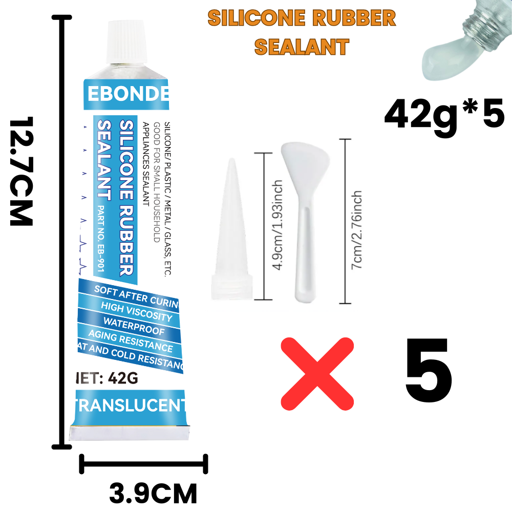 Adesivo impermeabile sigillante in gomma siliconica per incollare silicone/plastica/metallo/vetro, ottimo per sigillante per elettrodomestici: Beige
