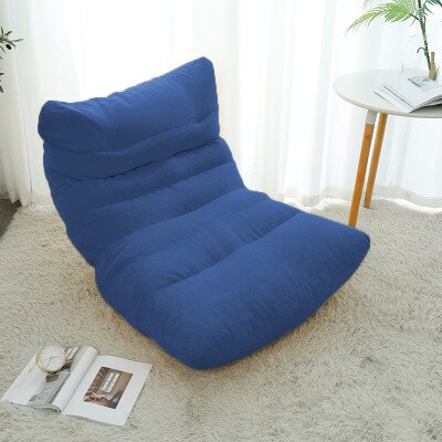 Doven sofadæksel sækkestol stue tatami afslappende stol sofadæksel doven sækkestol uden indvendigt fyldstof: Blå