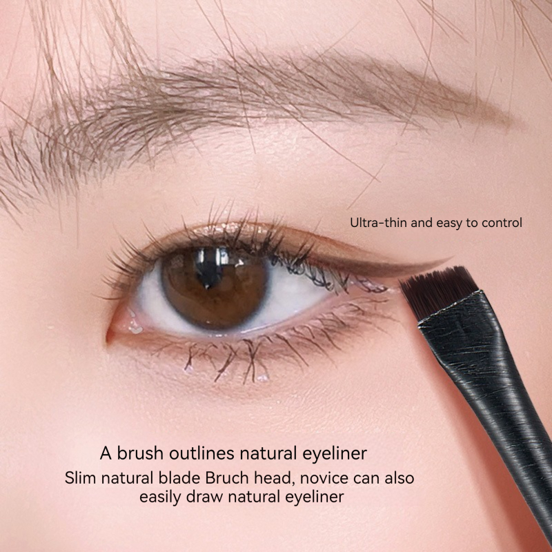 Brocha de maquillaje para Contorno de cejas, delineador de ojos de fibra Súper suave, cómodo agarre, aplicación de maquillaje suave y Natural, 3 piezas