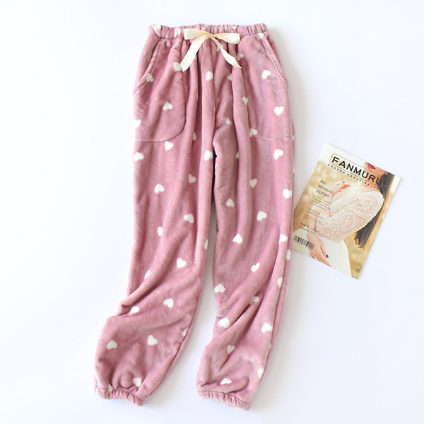 Sovbyxor hembyxor vinter tjocka pyjamas dam& #39 ;s byxor lounge wear pyjamasbyxor kvinnor nattbyxor fdfklak