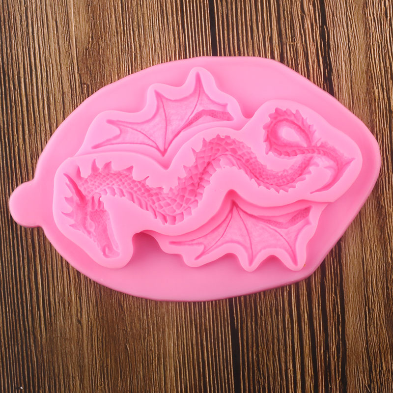 3D Dragon Silicone Molds DIY Baby Birthday Fondant Cake Decorating Tools Candy Clay Chocolate Gumpaste Moulds