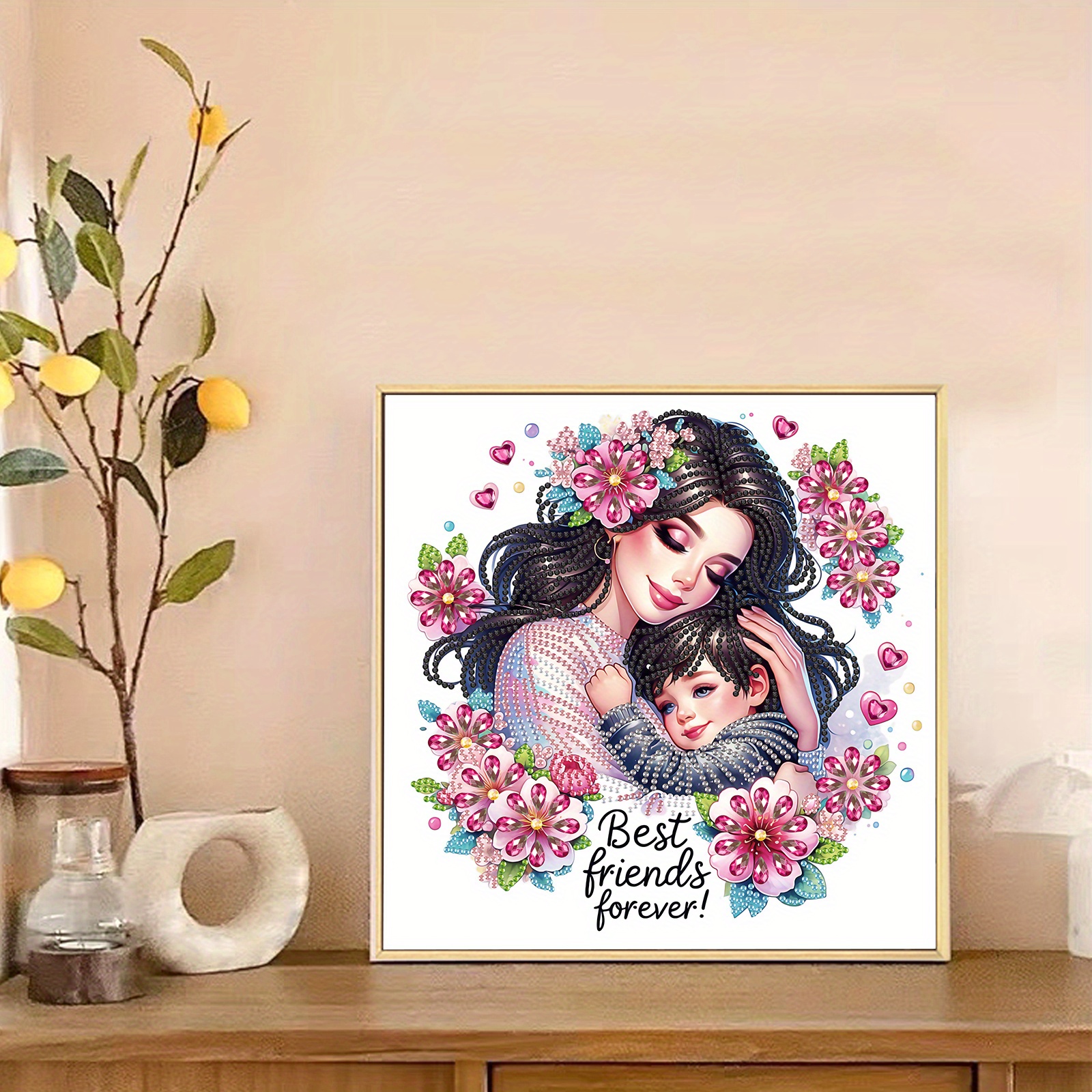 Diy Bloemen En Mensen 5d Speciale Vorm Diamant Art Kits Voor Beginners,Diamond Art Painting Kits Voor Thuis Wanddecoratie Cadeau