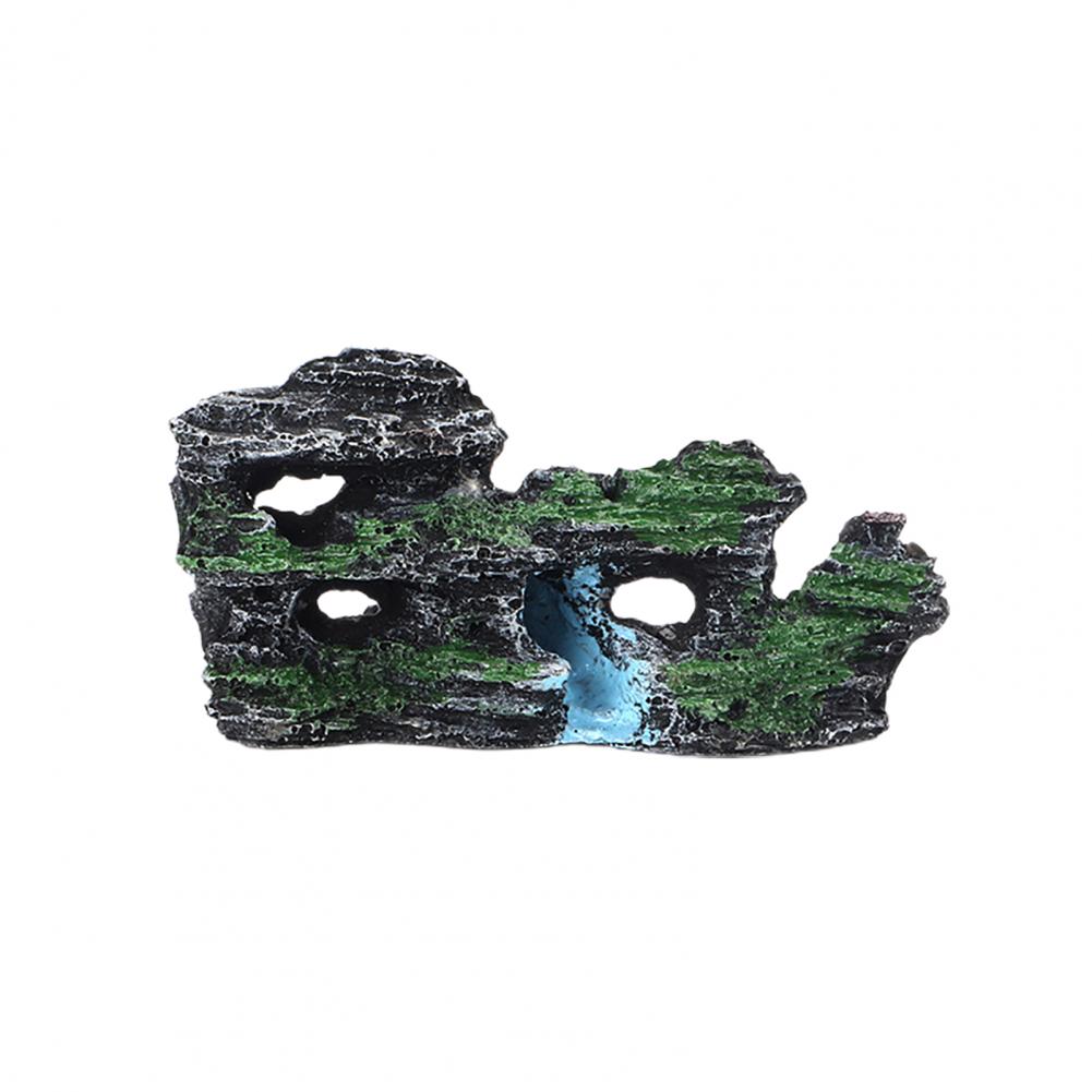 Sztuczna żywica górska akcesoria robić akwarium wysoka symulacja krajobrazu akwarium jaskinia kamienna ozdoba wystrój akwarium: Czerwony