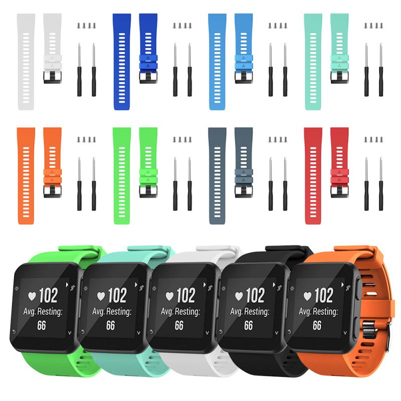 Watchband For Garmin Forerunner 35 Soft Silicone Bracelet For Garmin Forerunner 35 Strap Replacement Watch Strap Wristband