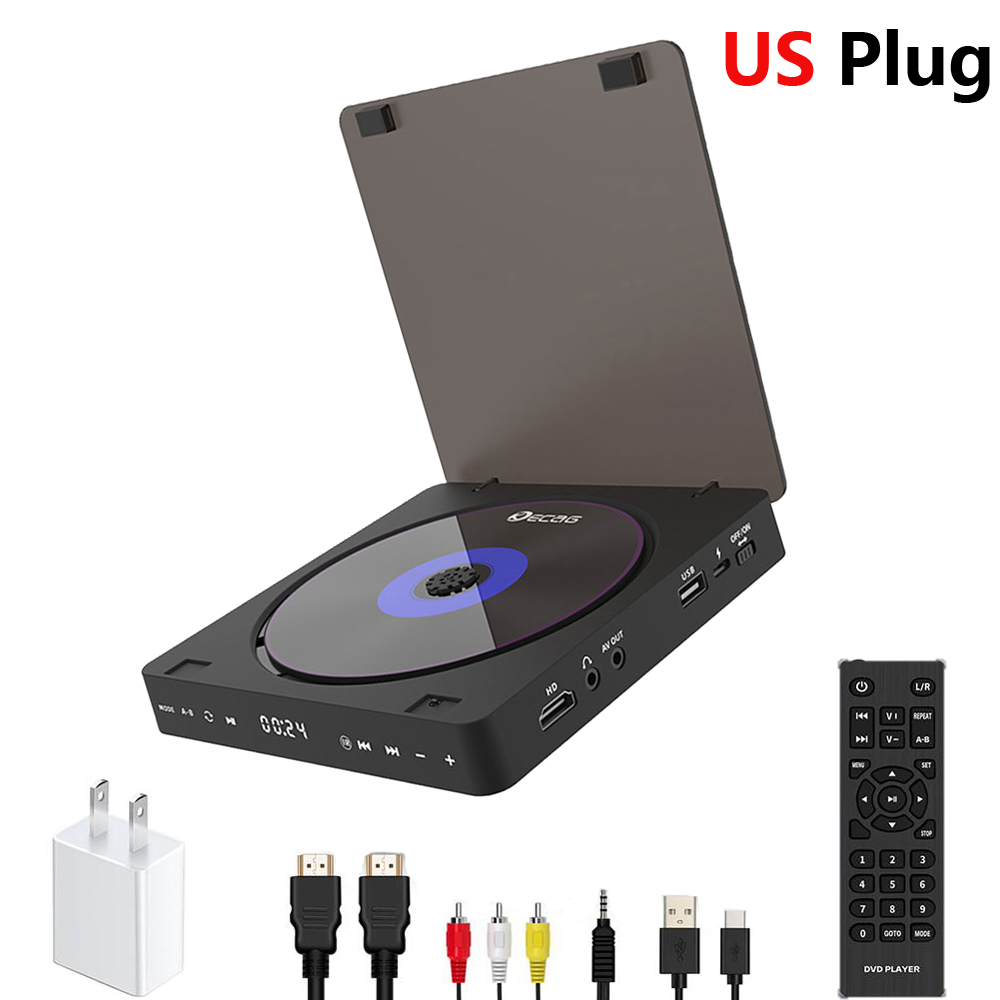 Woopker DVD Player HD Player HDMI AV Connection With USB input Headphone Output touch LED Screen HD 1080P Type-C 5V / 2A: Gold