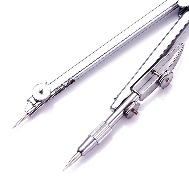 Metal compass set Multifunctional drawing standard compasses Student drawing compasses