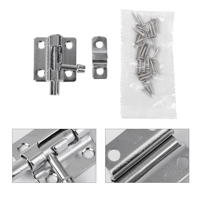 3Pcs Sliding Door Lock Safety Latches Iron Door Latch Anti-Theft Slide Lock Bolt Bathroom Door Lock Home Furniture Door Atches